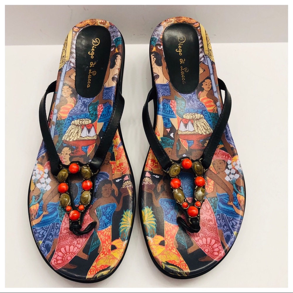 Diego di Lucca Leather Sandals Size 9